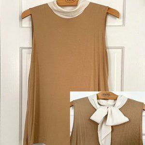 NEW with Tags Ralph Lauren  Bow-back Camel Top 1X 2X Tagged $89.50